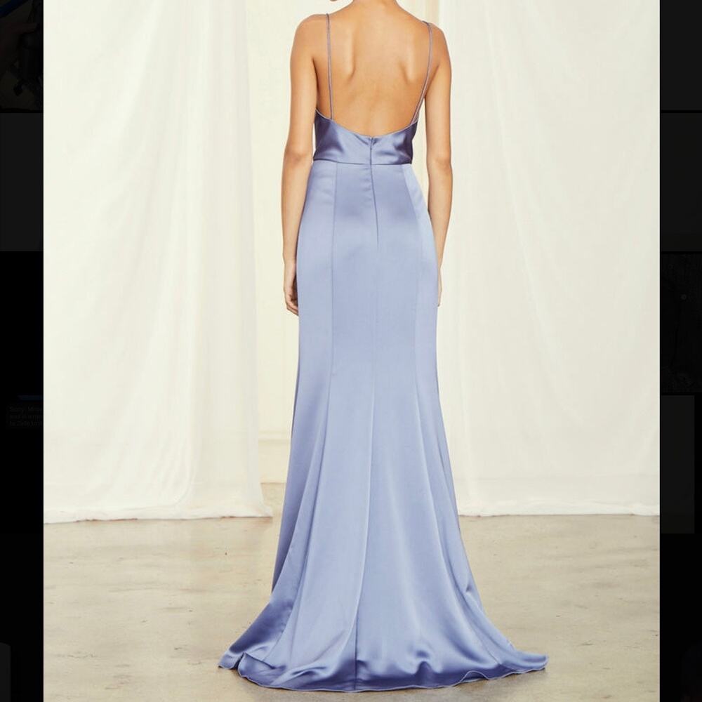 Amsale Chloe Satin Maxi Dress - Picture 9 of 9